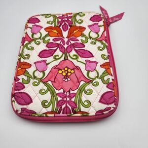 Vera Bradley Pink and Green Floral Tablet Sleeve Quilted Design